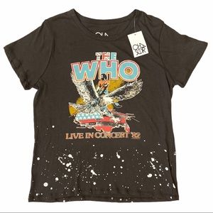 Chaser Top Women's The Who Concert Graphic Tee S/S